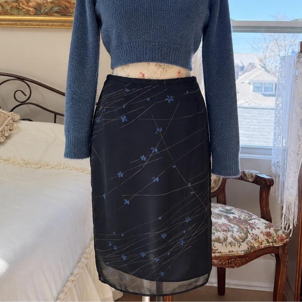 black floral Skirt  90s preppy fairy